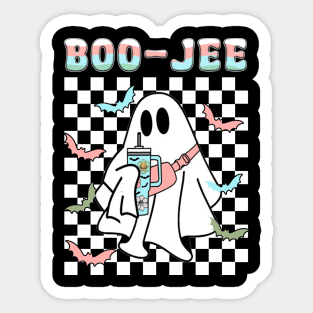 Spooky Season Cute Ghost Halloween Costume Boujee Boo-Jee Sticker